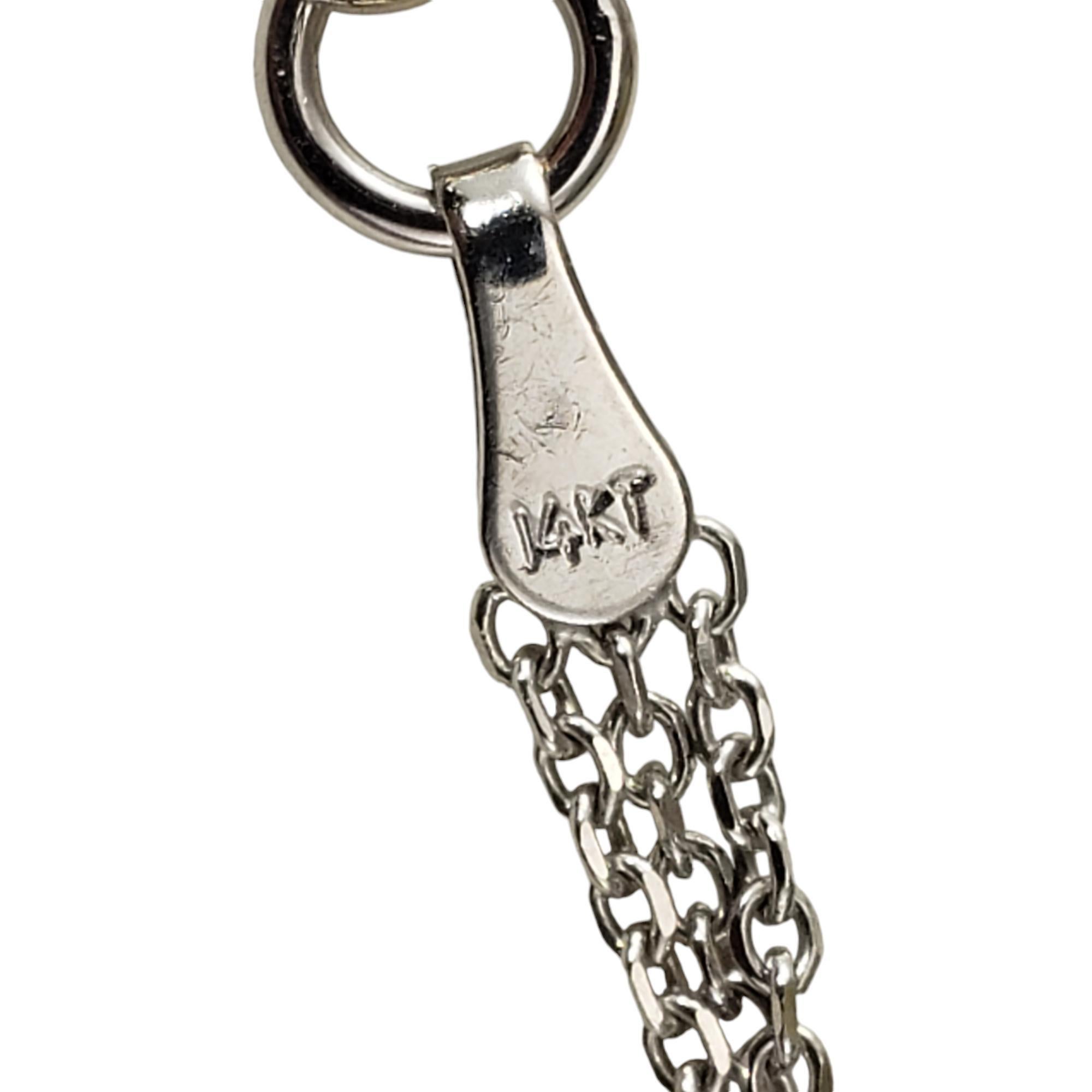 Collier à plusieurs chaînes en or blanc 14 carats avec saphirs et diamants n° 18583 Bon état - En vente à Washington Depot, CT