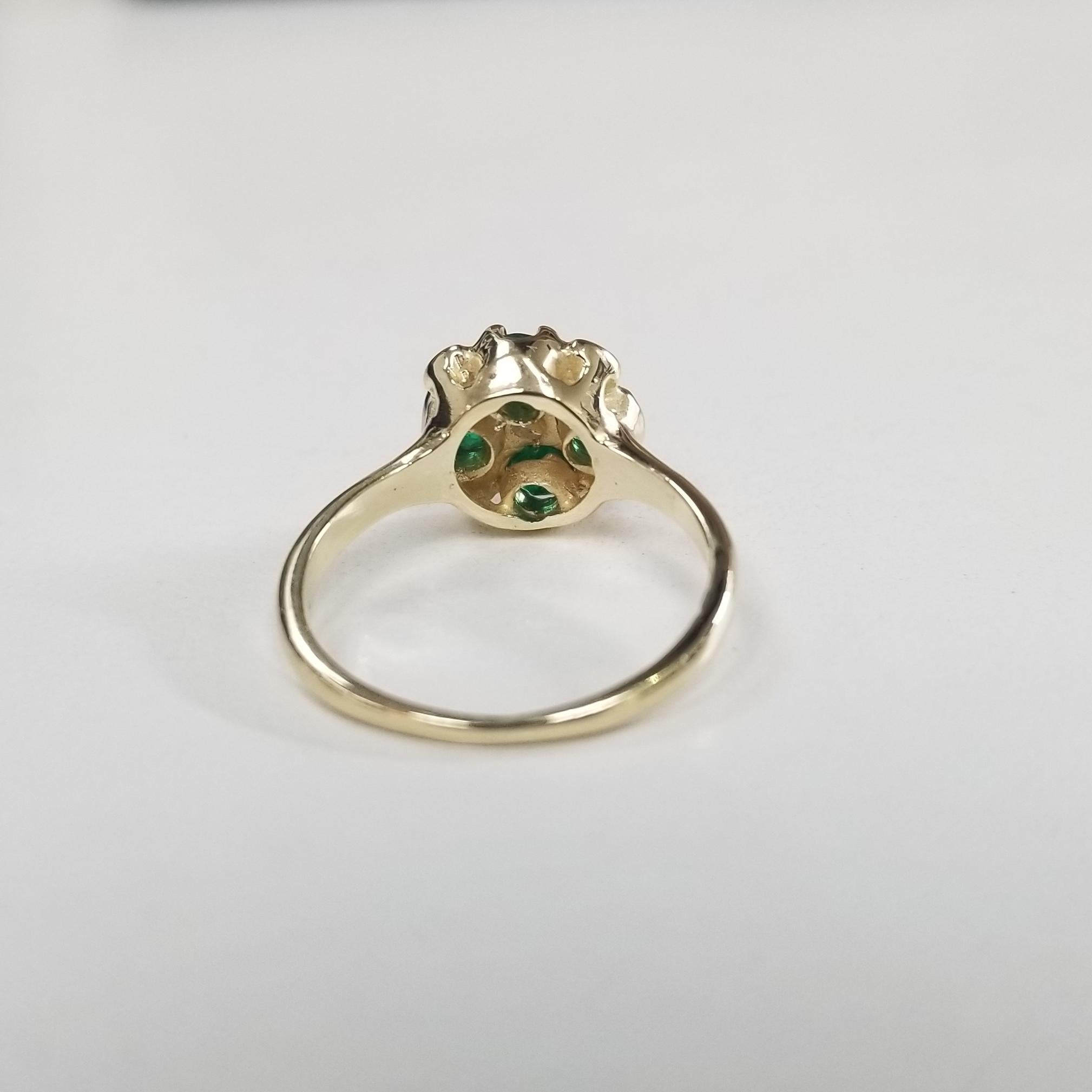 Retro 14 Karat White Gold Sapphire and Diamond Ring 