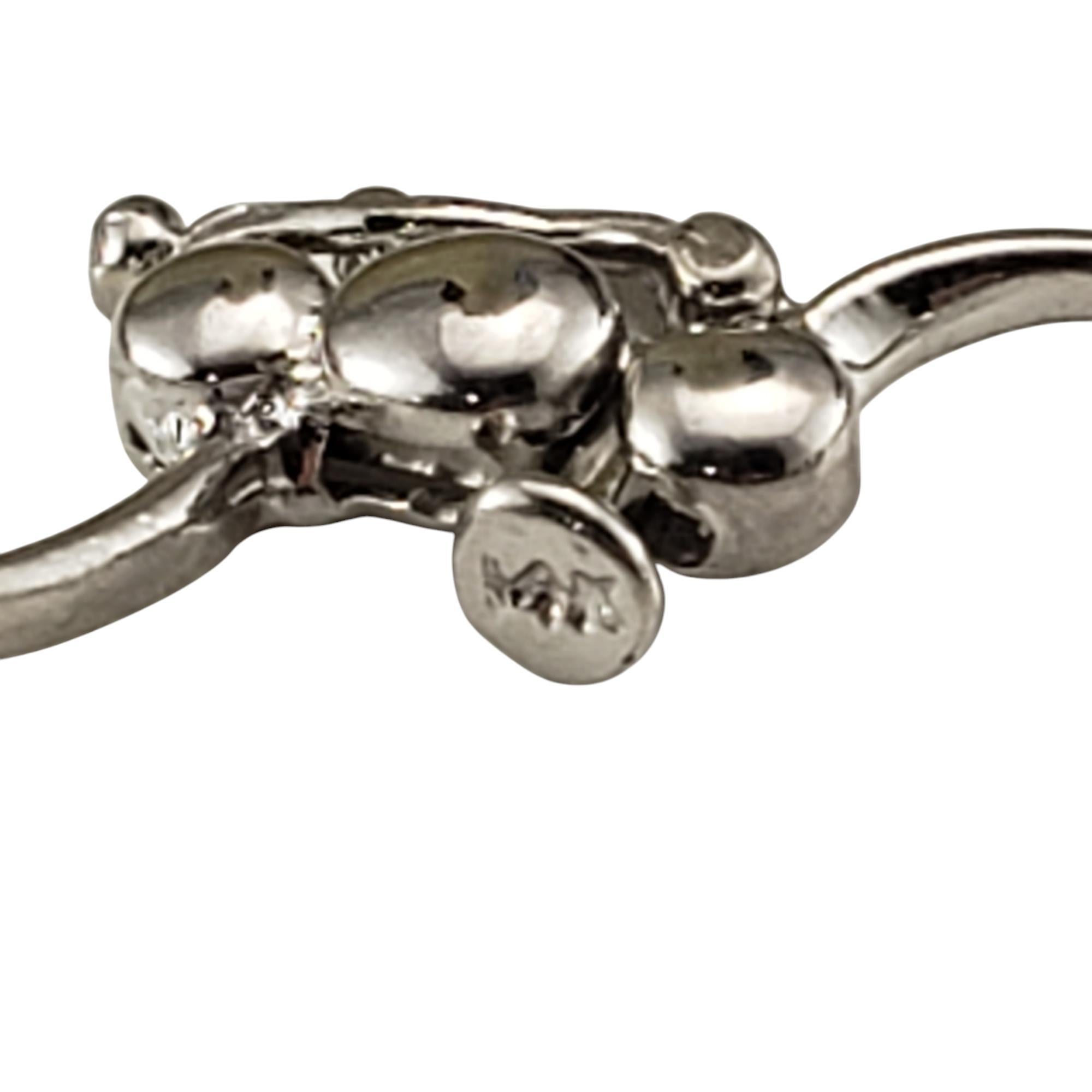 Collana con diamanti e A Link smerlati in oro bianco 14 carati #20597 In condizioni buone in vendita a Washington Depot, CT
