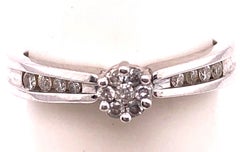 14 Karat White Gold Semi Mount Diamond Engagement Fashion Ring 0.53 TDW