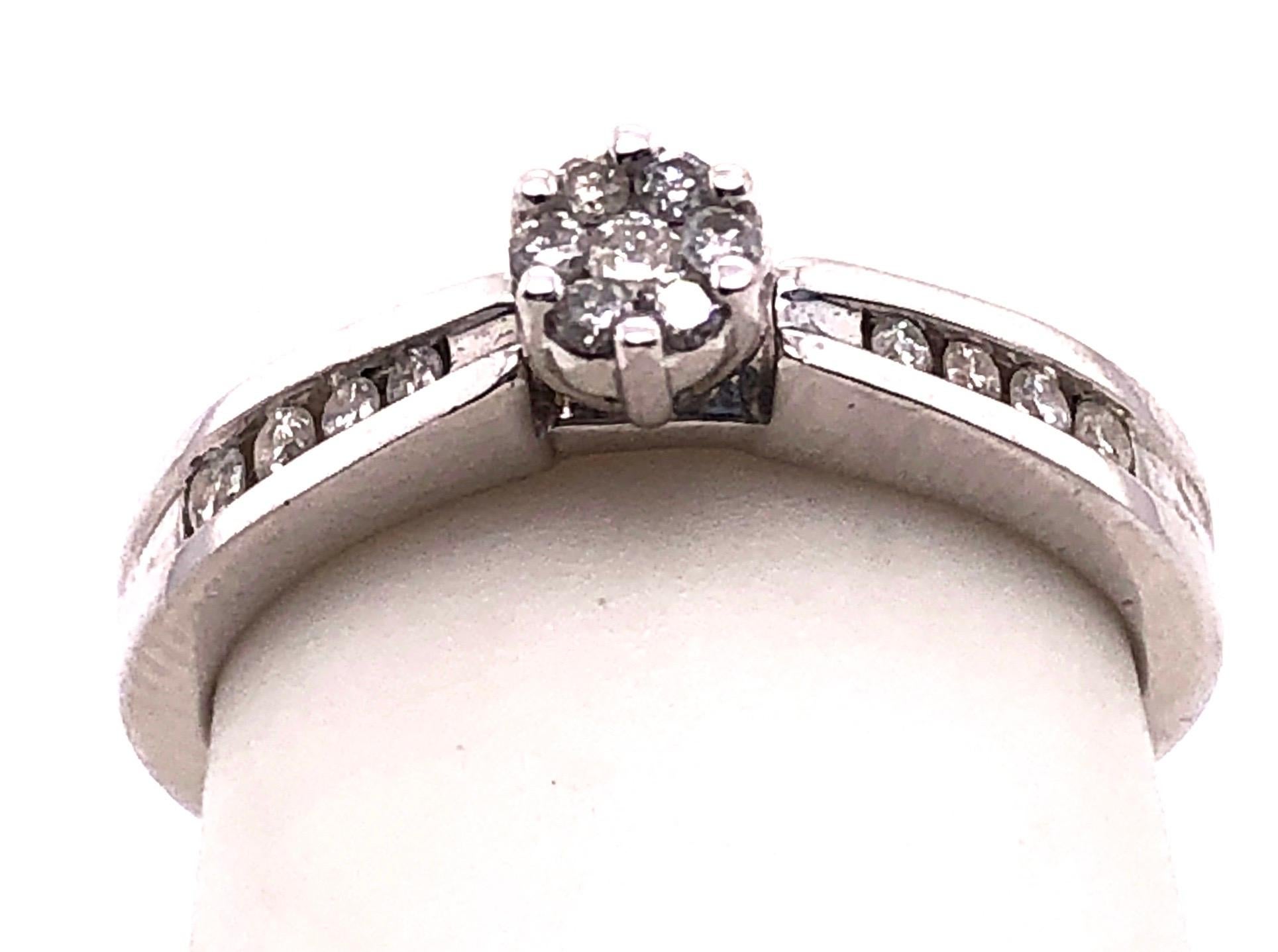14 Karat White Gold Semi Mount Diamond Engagement Fashion Ring 0.53 TDW For Sale 1