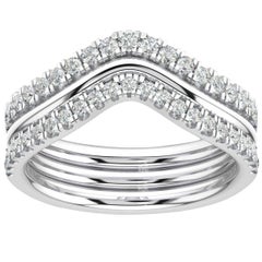 Used 14 Karat White Gold Shila Petite Stackable Diamond Ring '2/5 Carat'