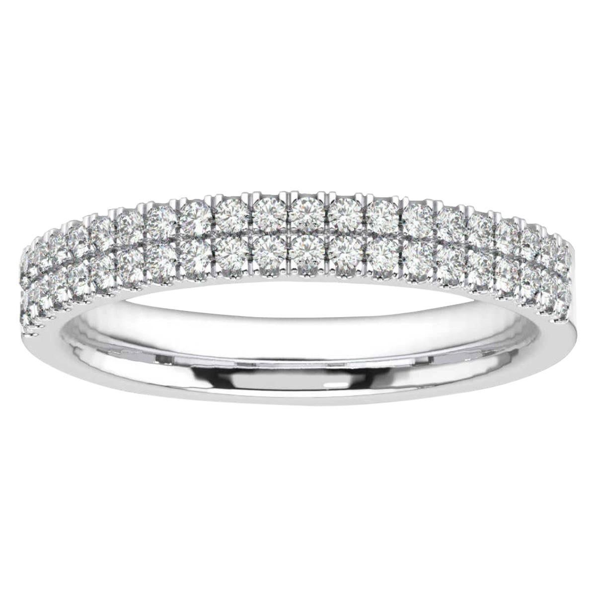 14 Karat White Gold Shiran Two Rows Diamond Ring '1/3 Carat'