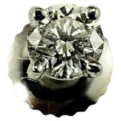 14 Karat White Gold Single Diamond Stud Earring #19380