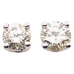Ohrstecker aus 14 Karat Weißgold mit Diamanten