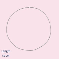 14 Karat White Gold Thick Minimalist Rombo Chain Necklace, Shlomit Rogel