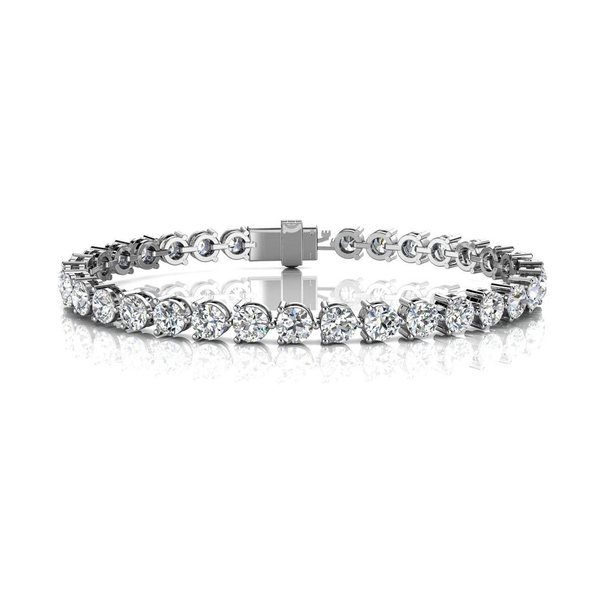 A timeless three prongs diamonds tennis bracelet. Experience the Difference!

Product details: 

Center Gemstone Type: NATURAL DIAMOND
Center Gemstone Color: WHITE
Center Gemstone Shape: ROUND
Center Diamond Carat Weight: 10
Metal: 14K White