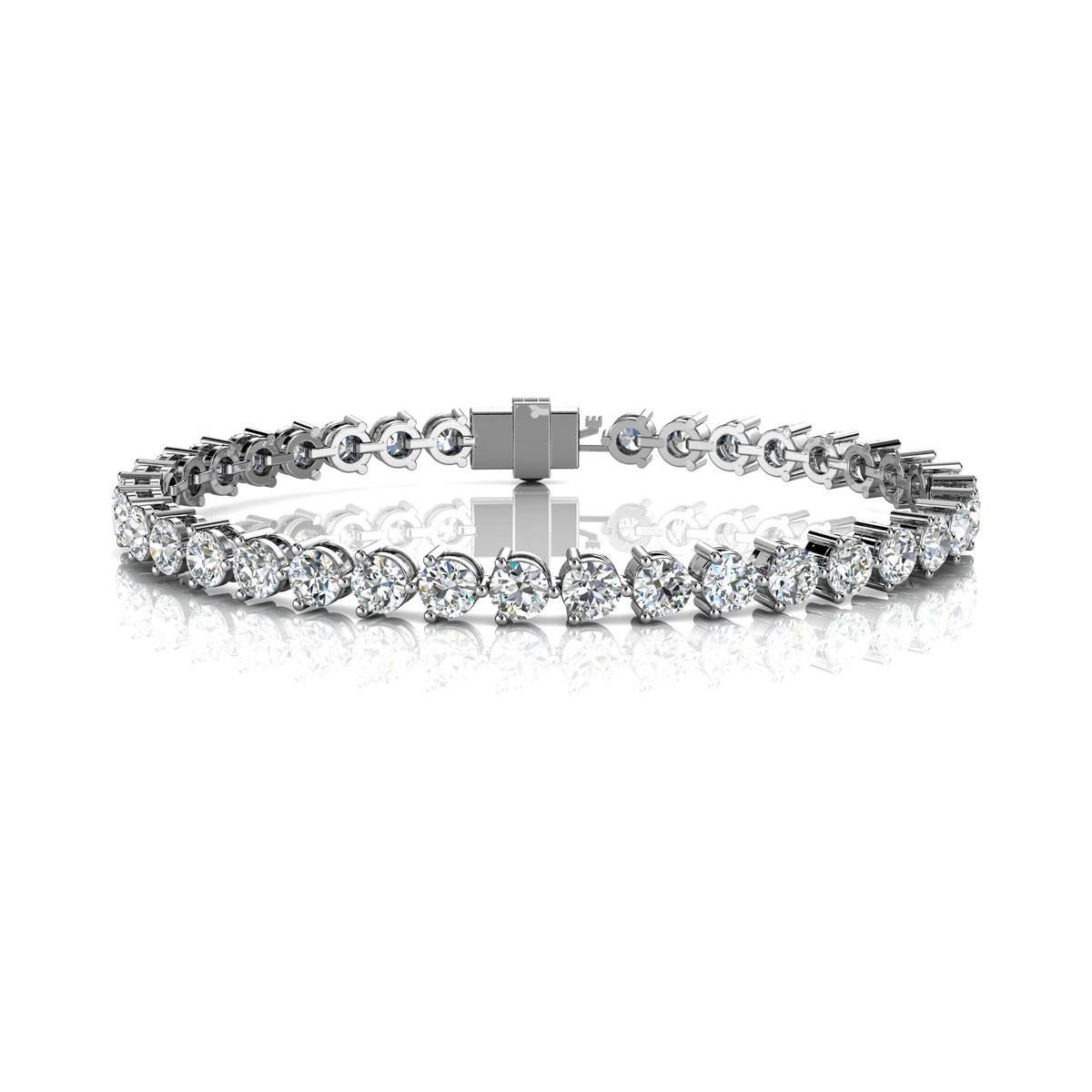 A timeless three prongs diamonds tennis bracelet. Experience the Difference!

Product details: 

Center Gemstone Type: NATURAL DIAMOND
Center Gemstone Color: WHITE
Center Gemstone Shape: ROUND
Center Diamond Carat Weight: 8
Metal: 14K White