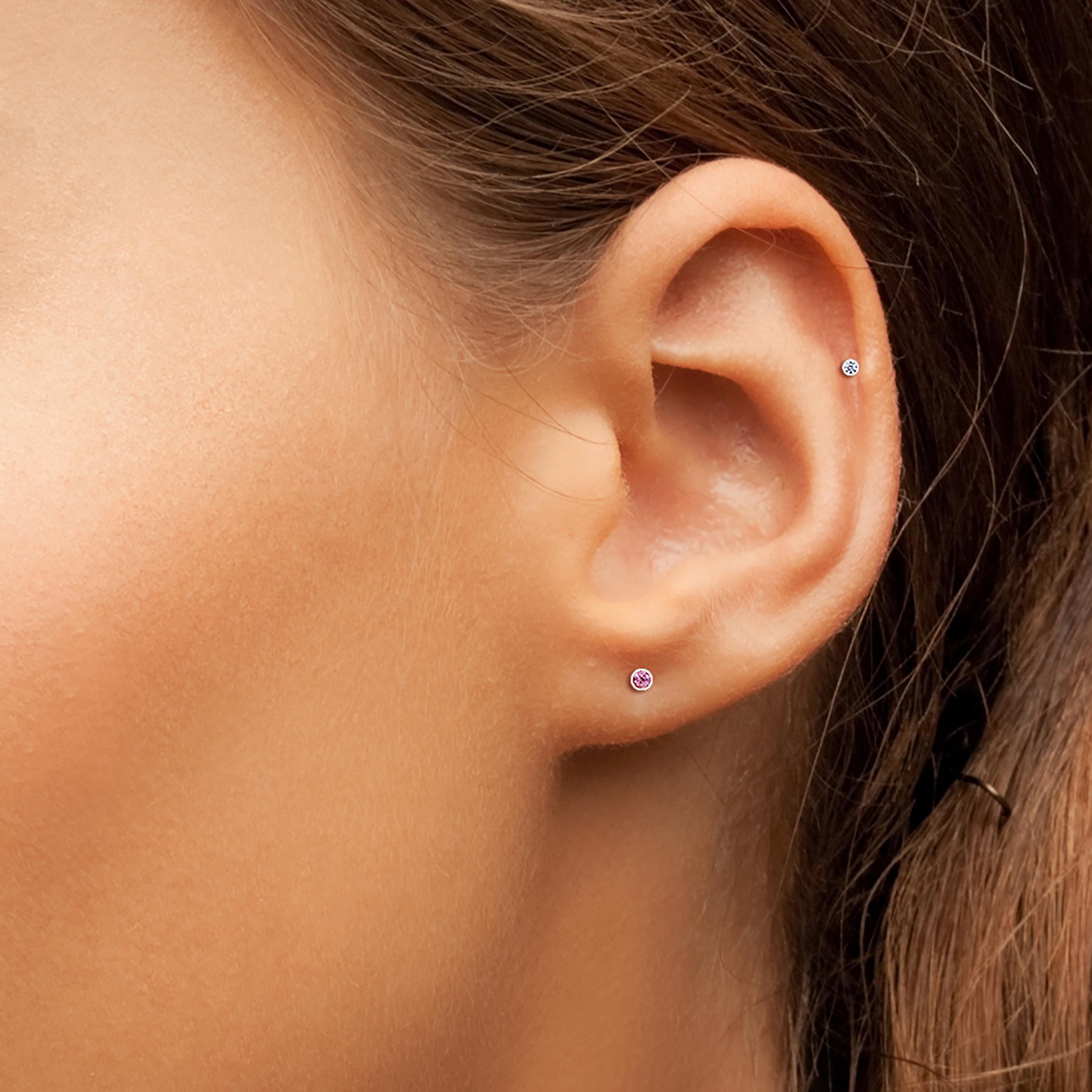 tiny diamond earrings