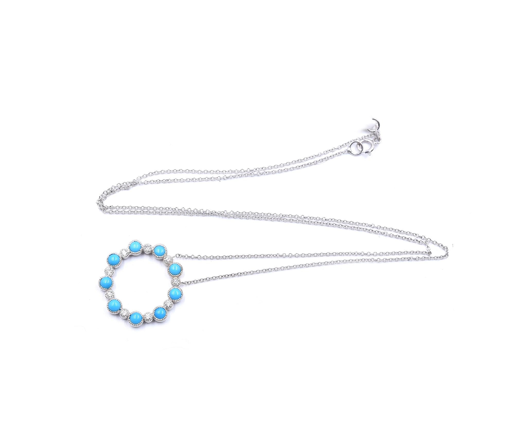 turquoise diamond necklace