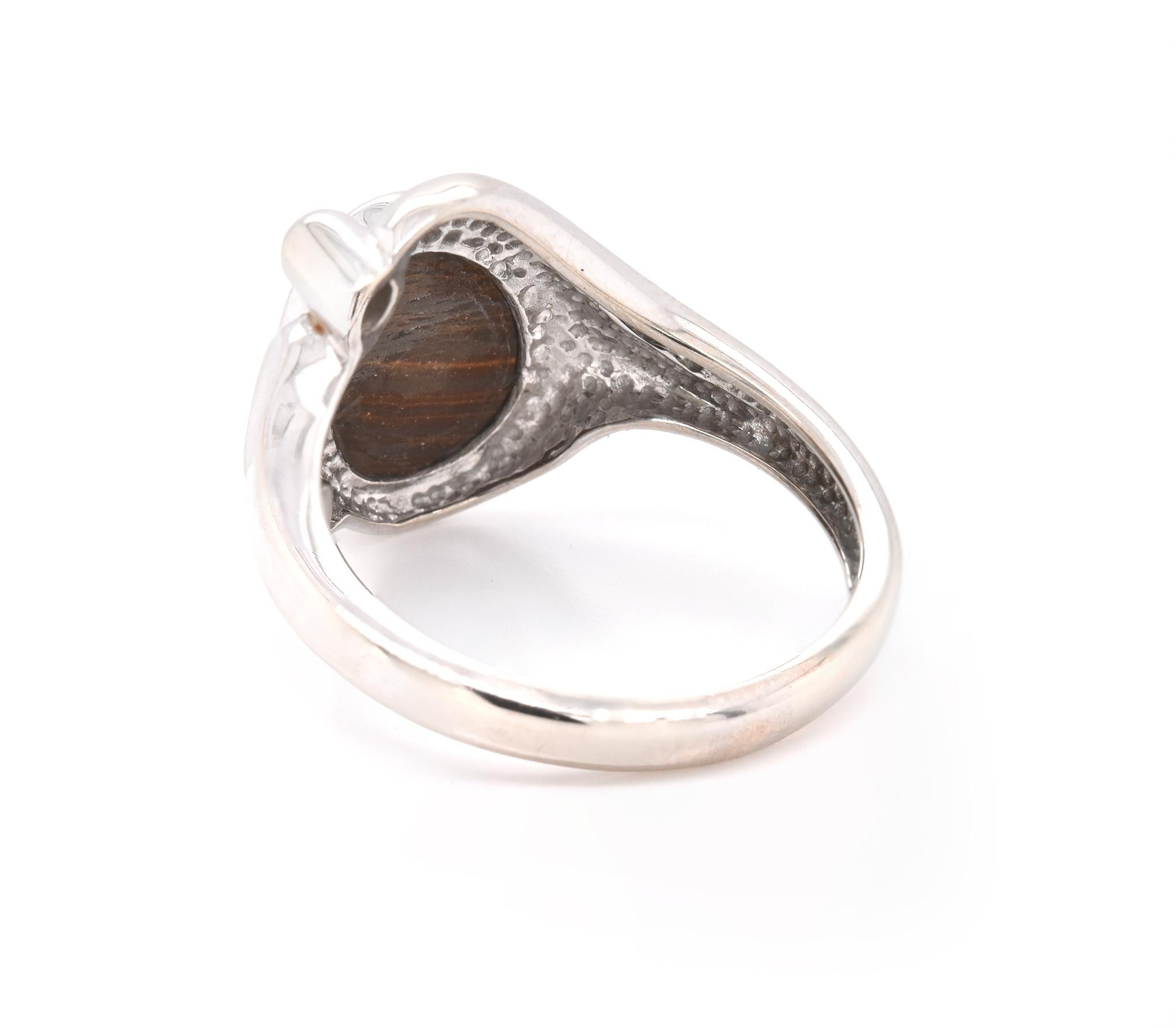 antique black opal ring