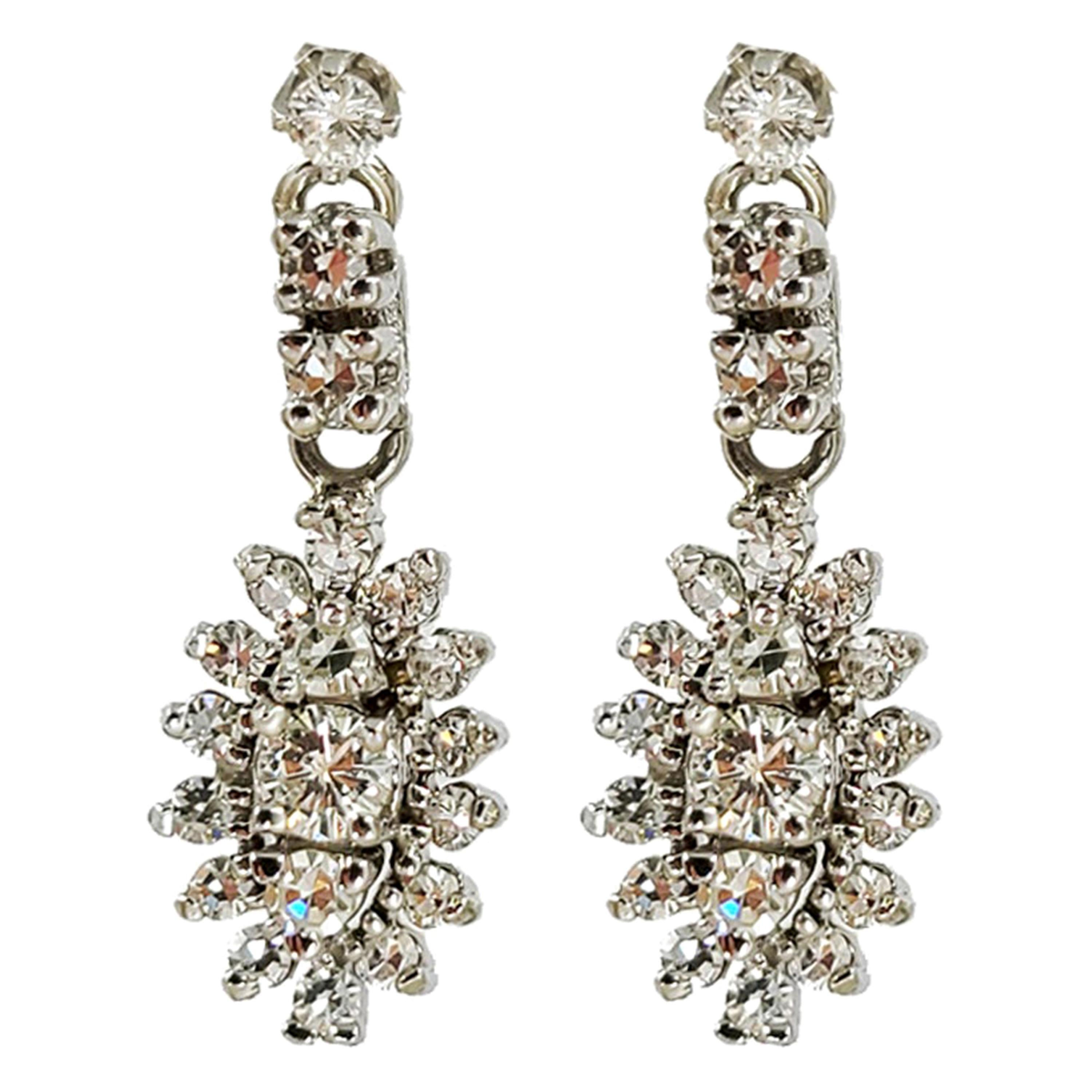 PAUL MORELLI White Gold and Diamond "Laurel Leaf" Drop Earrings at 1stDibs