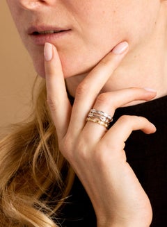 14 Karat White Gold Wedding and Fashion 0.20ct RB Diamond Eternity Band Ring