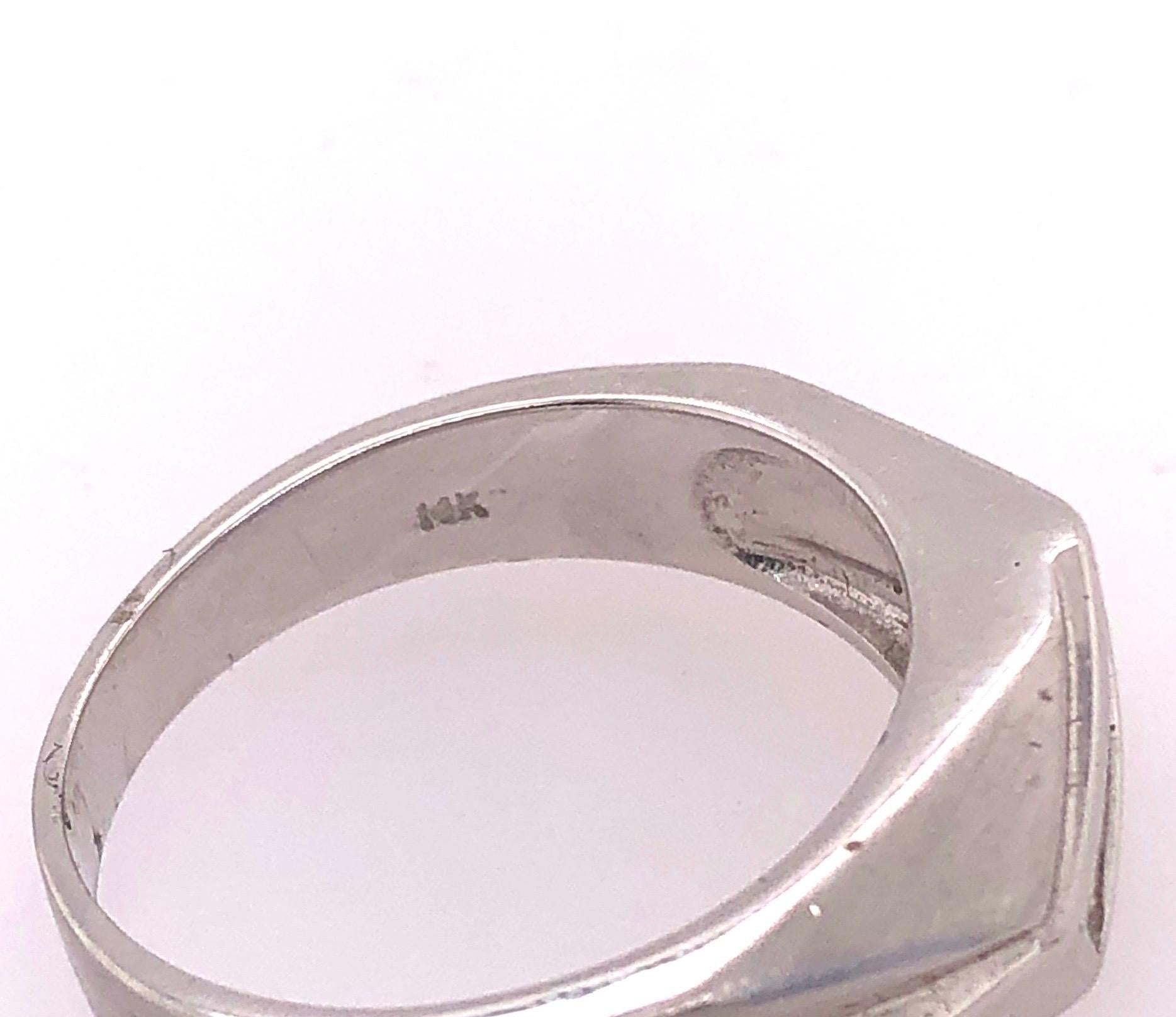 14 Karat White Gold Wedding Bridal Band Ring with Four Diamonds 0.25 TDW For Sale 4