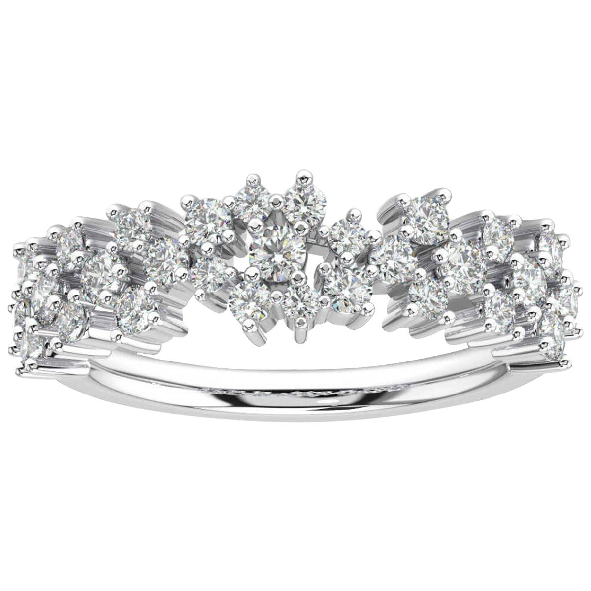 14 Karat White Gold Willow Fashion Diamond Ring '3/4 Carat' For Sale