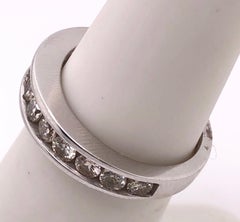 Anneau / bague de mariage en or blanc 14 carats avec diamants 1,20 TDW