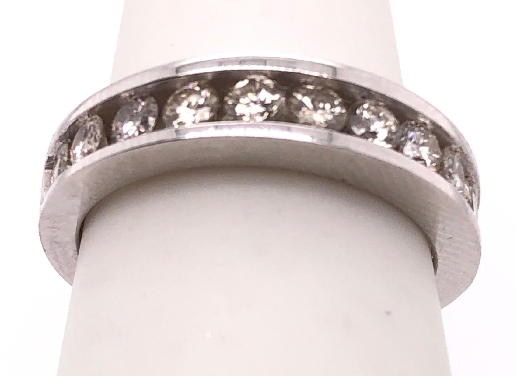 Anneau / bague de mariage en or blanc 14 carats avec diamants 1,20 TDW Bon état - En vente à Stamford, CT