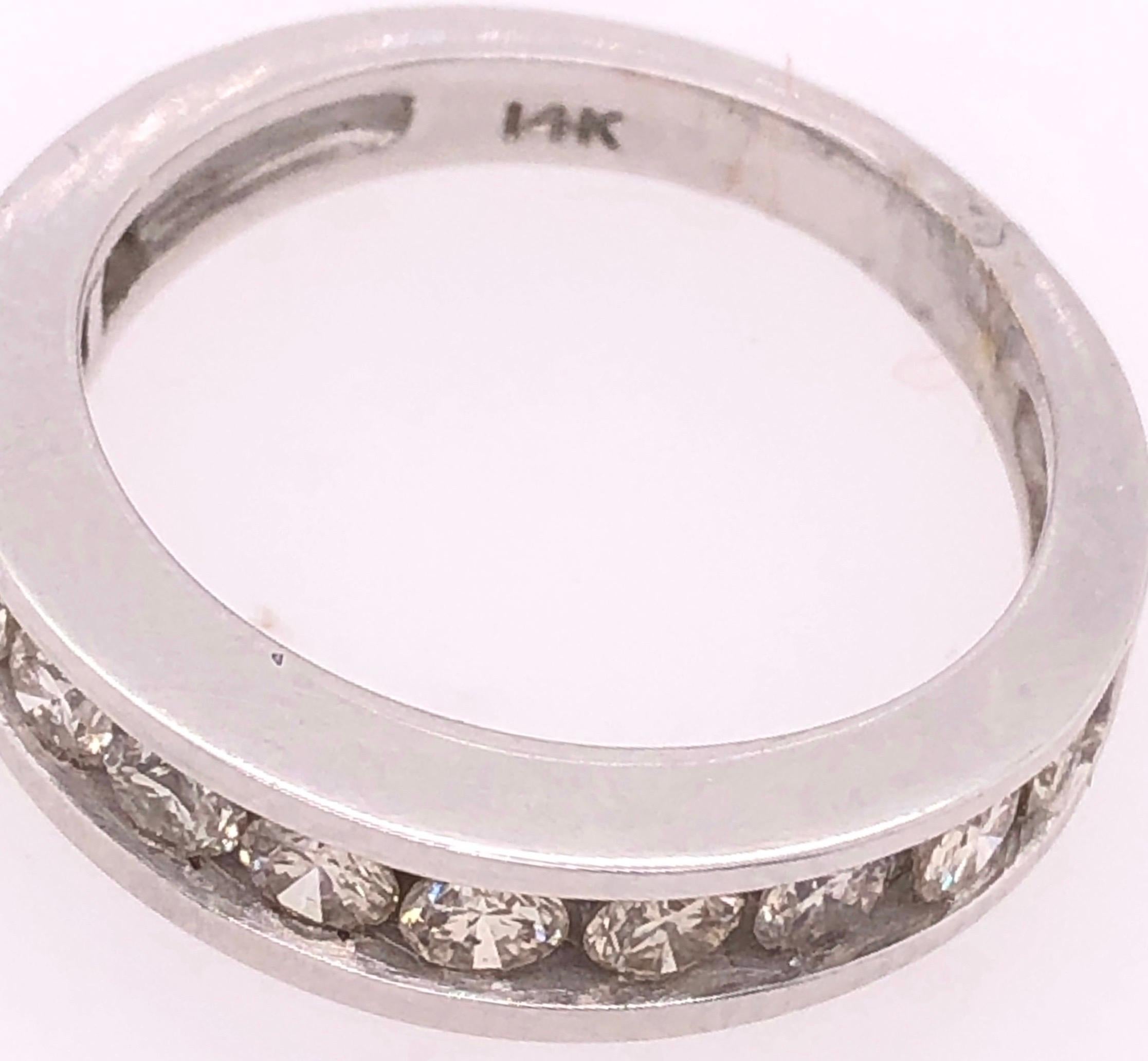 Anneau / bague de mariage en or blanc 14 carats avec diamants 1,20 TDW en vente 2