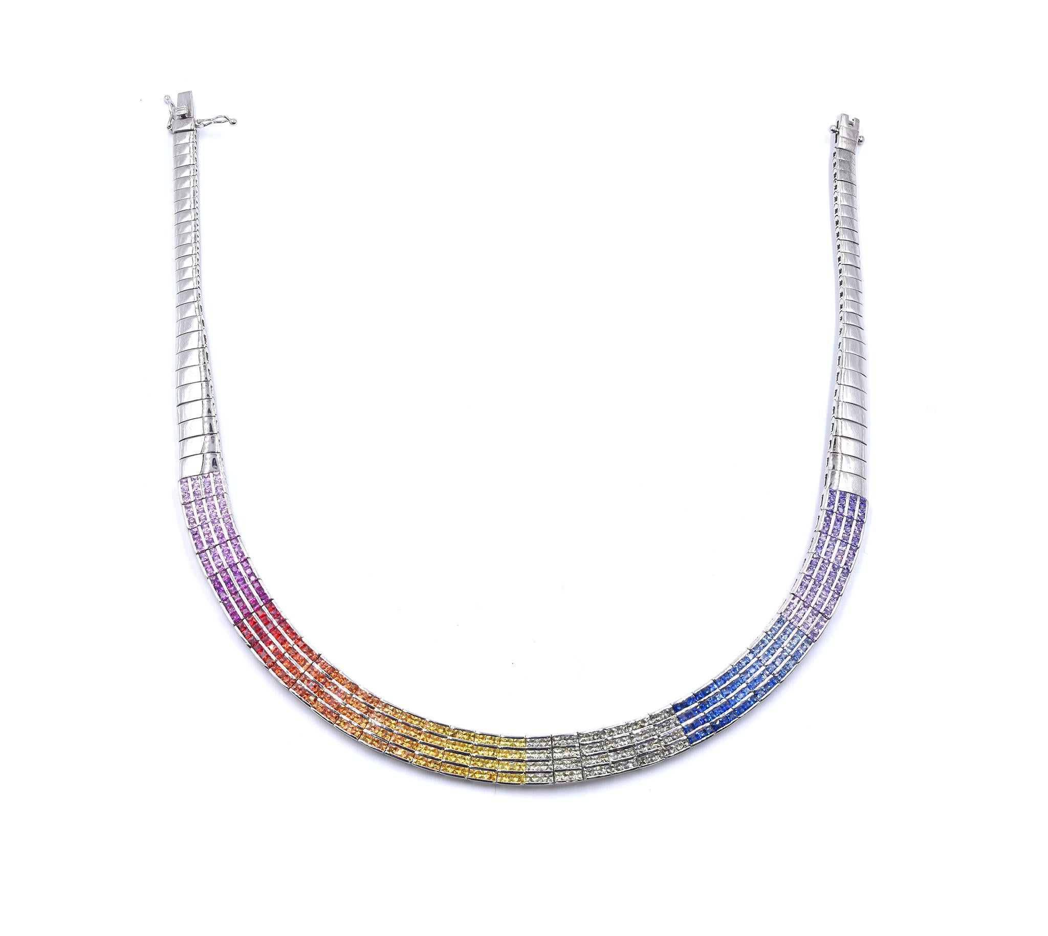 rainbow sapphire necklace