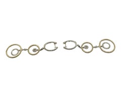 Ohrhänger aus 14 Karat Weiß-/Gelbgold und Diamanten