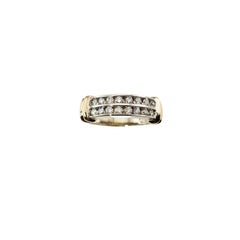 14 Karat White/Yellow Gold and Diamond Ring