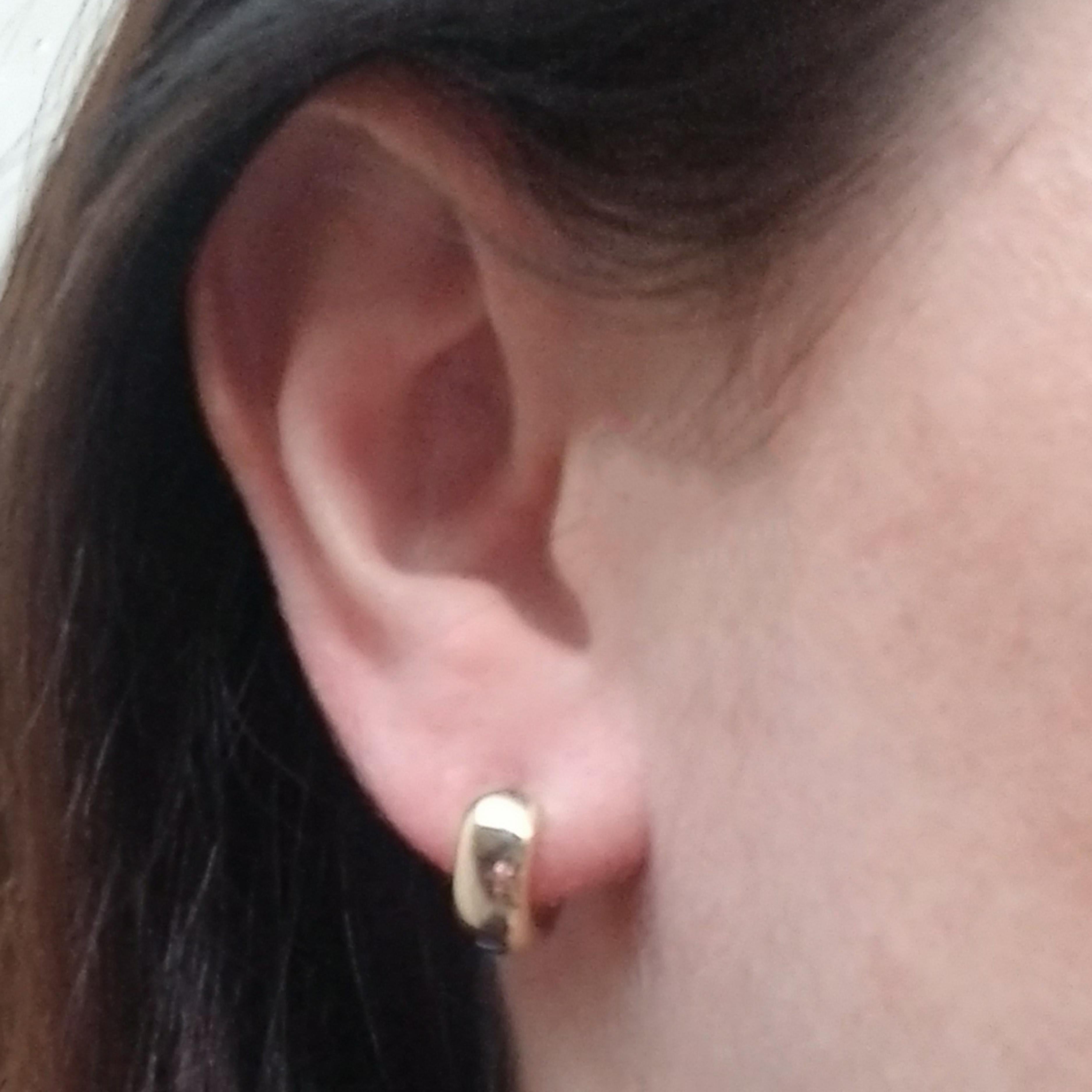 reversible huggie earrings