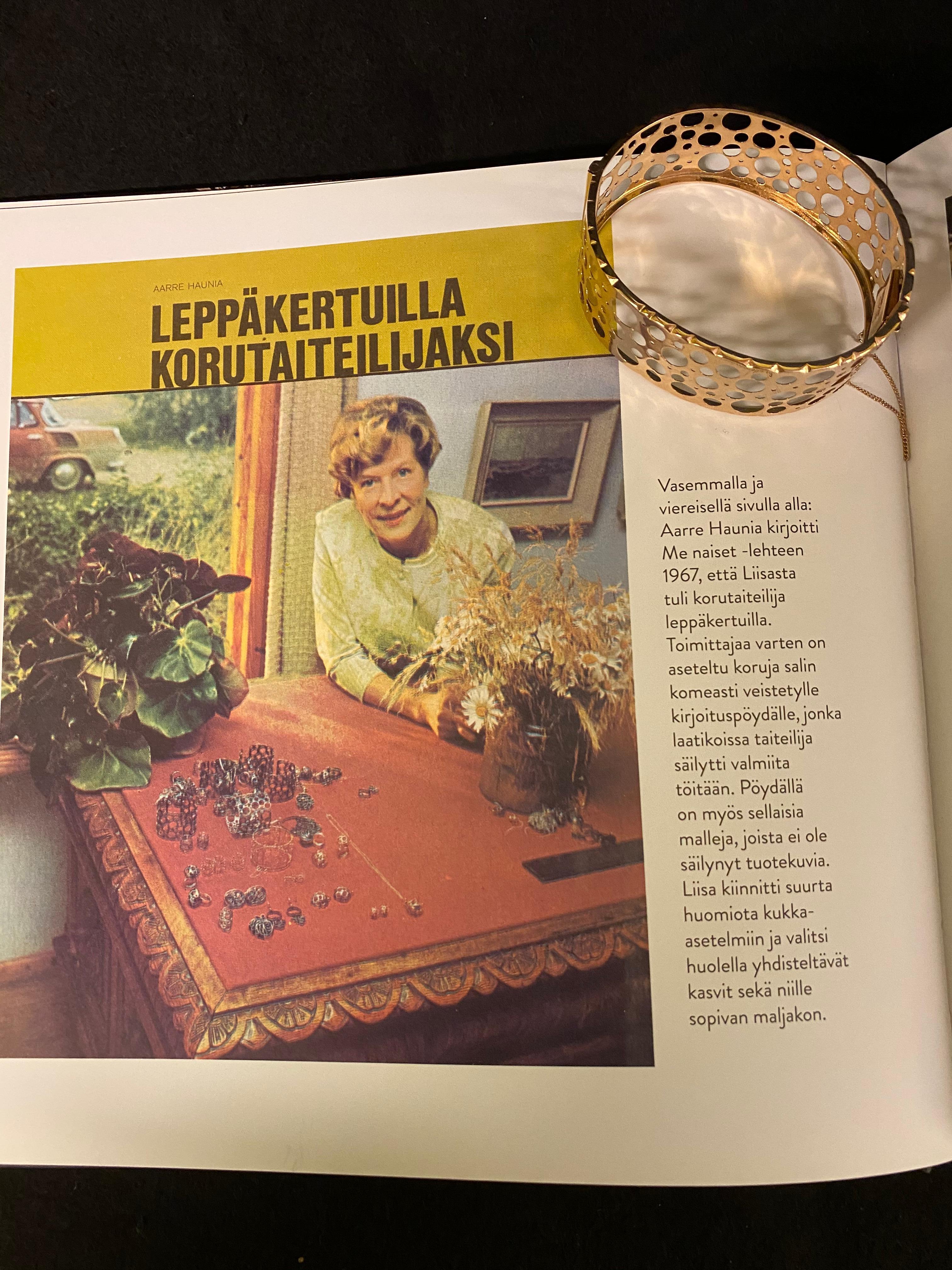 14 Karat Yellow 585 Gold Finland 1969 Liisa Vitali Pitsi Bracelet 7
