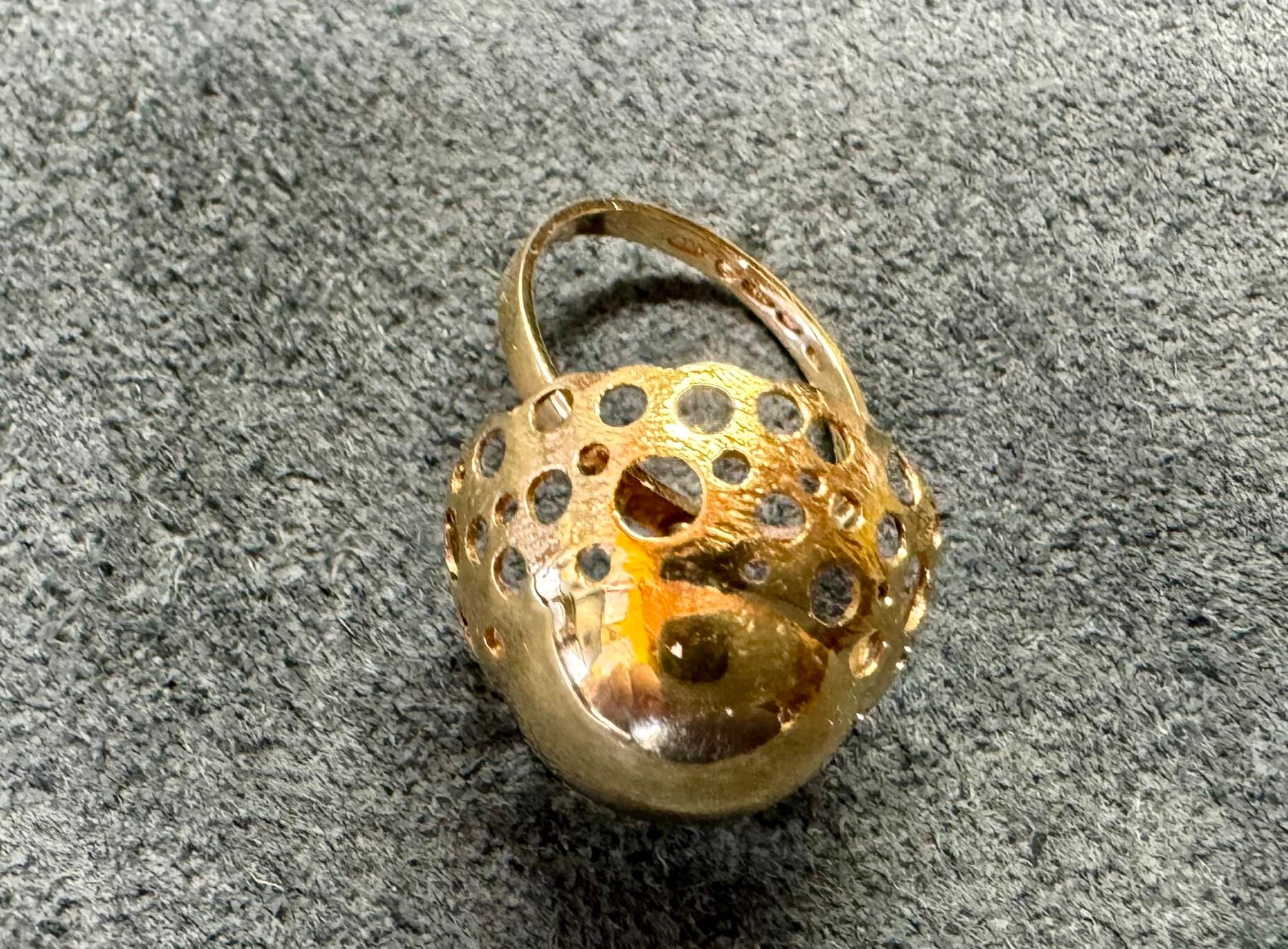 14 Karat Yellow 585 Gold Finland 1972 Liisa Vitali Ring Name Nuppu In Good Condition For Sale In Orimattila, FI
