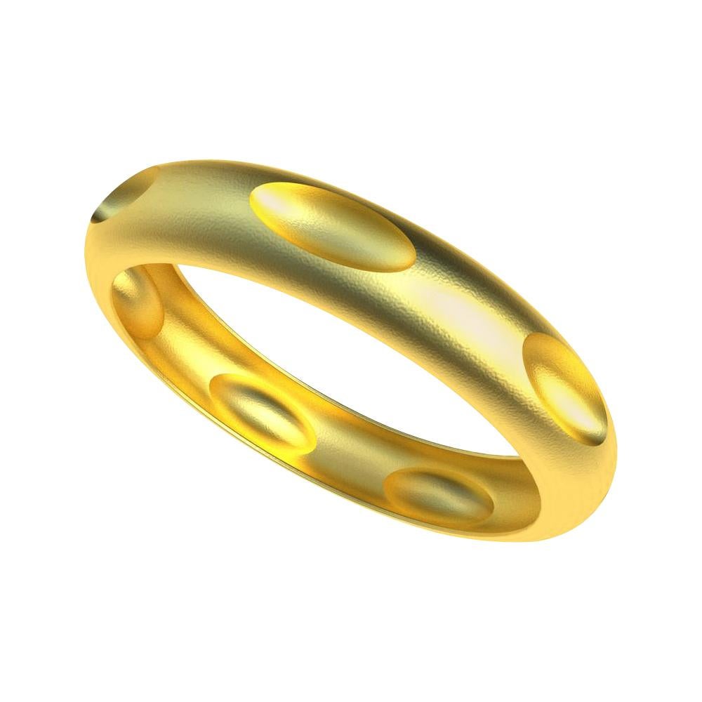Bracelet jonc à 7 anneaux ovales en or jaune 14 carats en vente