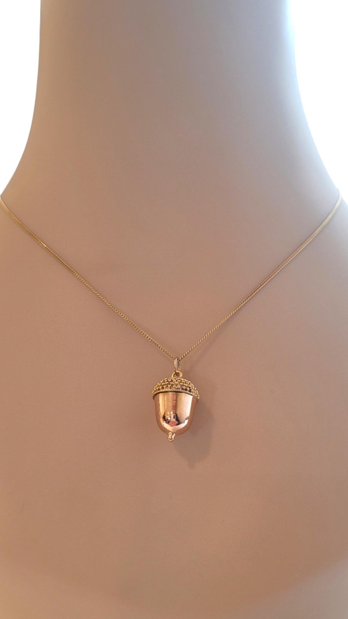 14 Karat Yellow and Rose Gold Acorn Charm #20166 6
