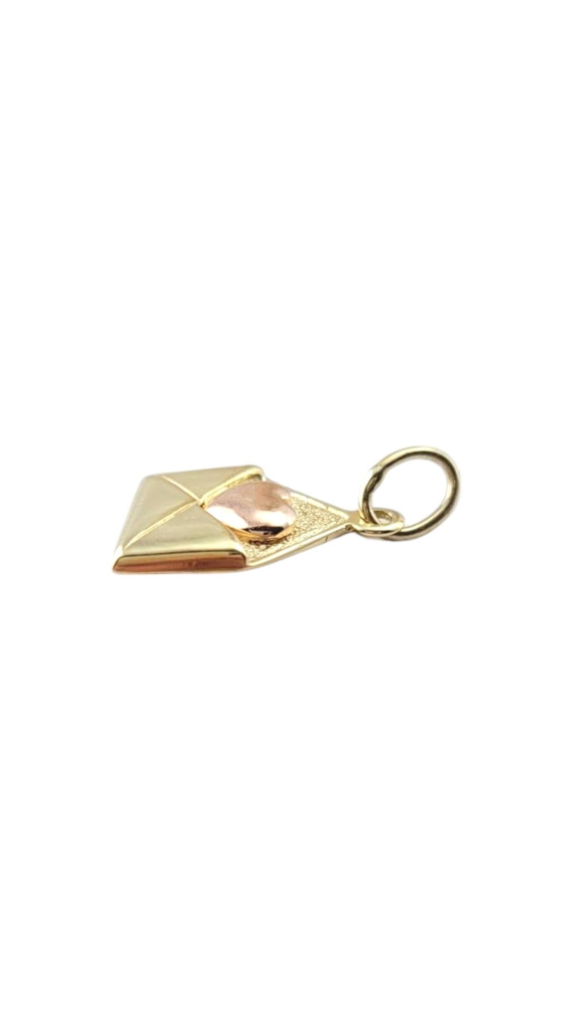 Women's 14 Karat Yellow and Rose Gold Love Letter Charm #21267 For Sale