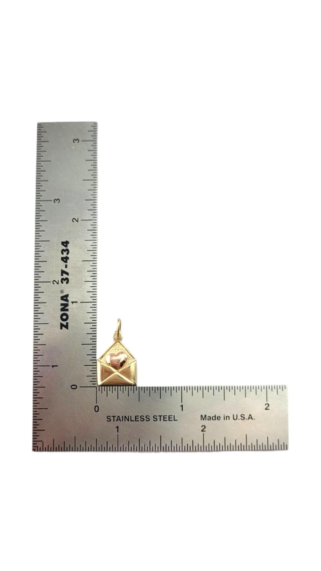 14 Karat Yellow and Rose Gold Love Letter Charm #21267 For Sale 4