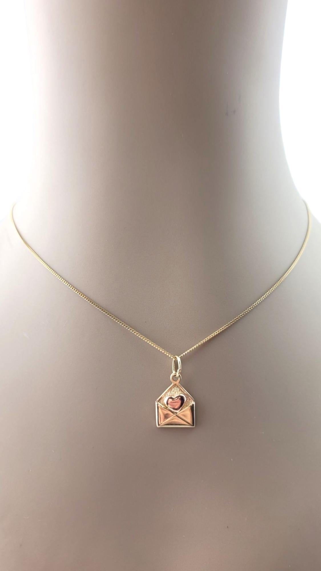 14 Karat Yellow and Rose Gold Love Letter Charm #21267 For Sale 5