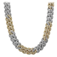 14 Karat Yellow and White Gold 23 Carat Diamond Necklace