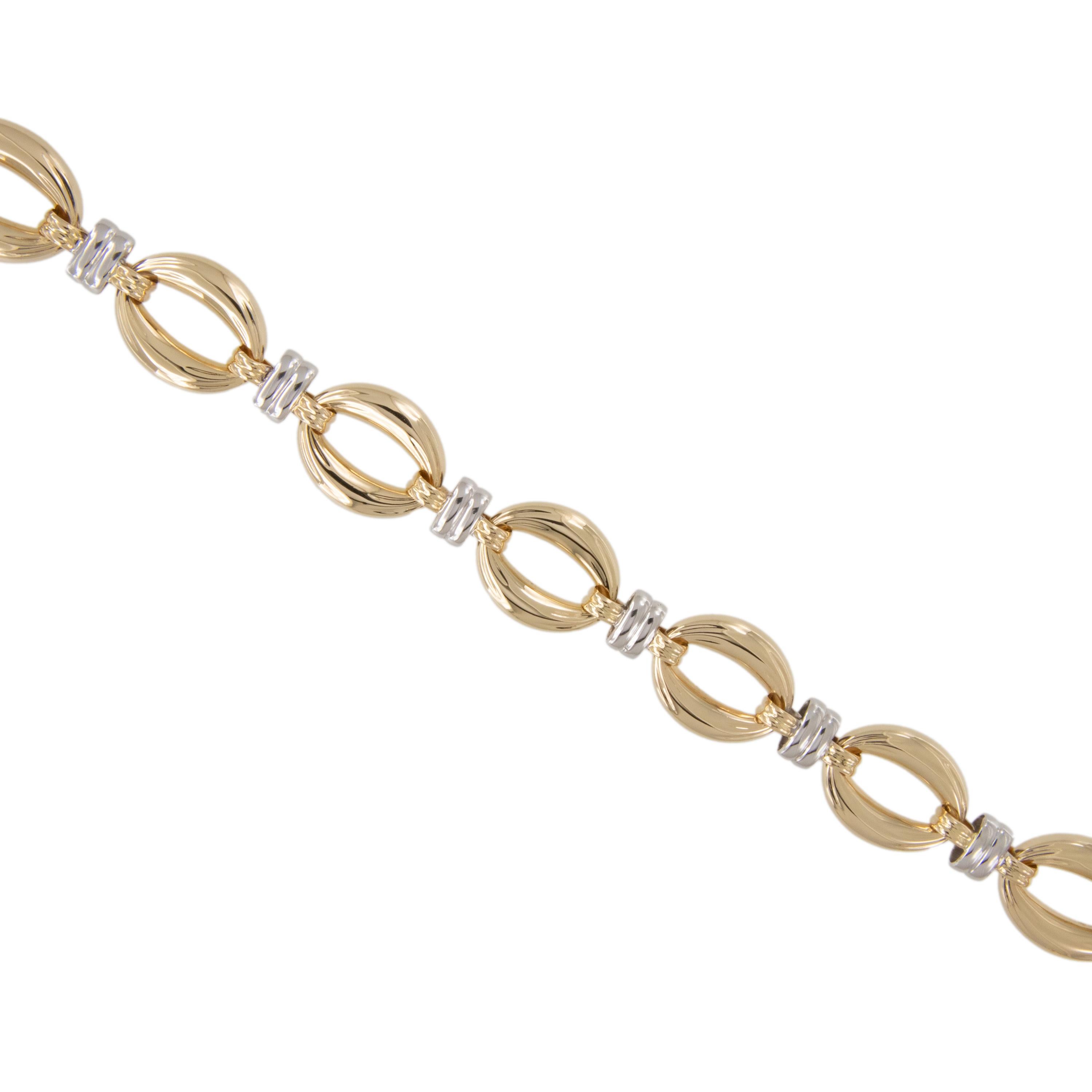 Contemporaneo Collana a maglie ovali lunga 29