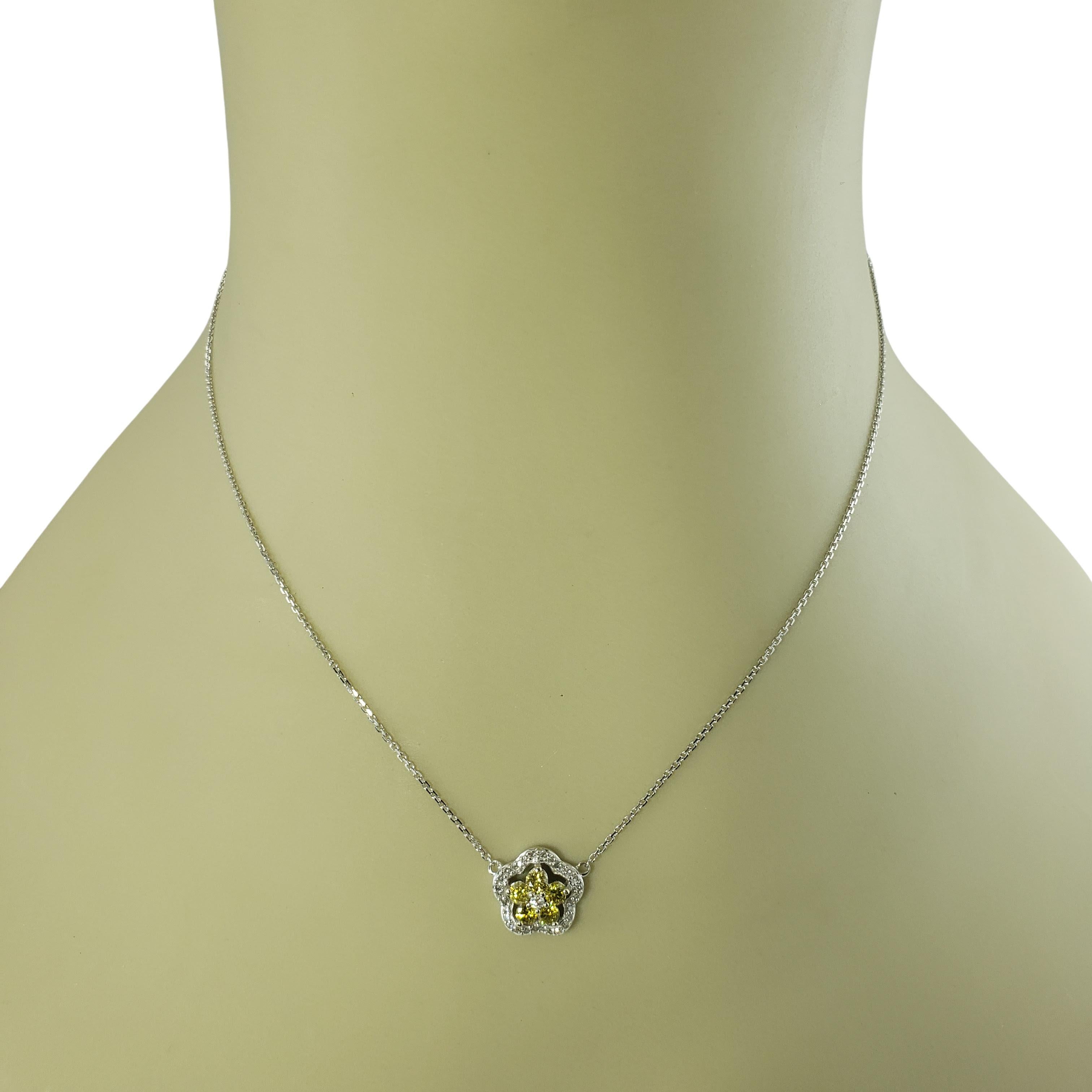 14 Karat Yellow and White Gold and Diamond Pendant Necklace GAI Certified In Good Condition For Sale In Washington Depot, CT