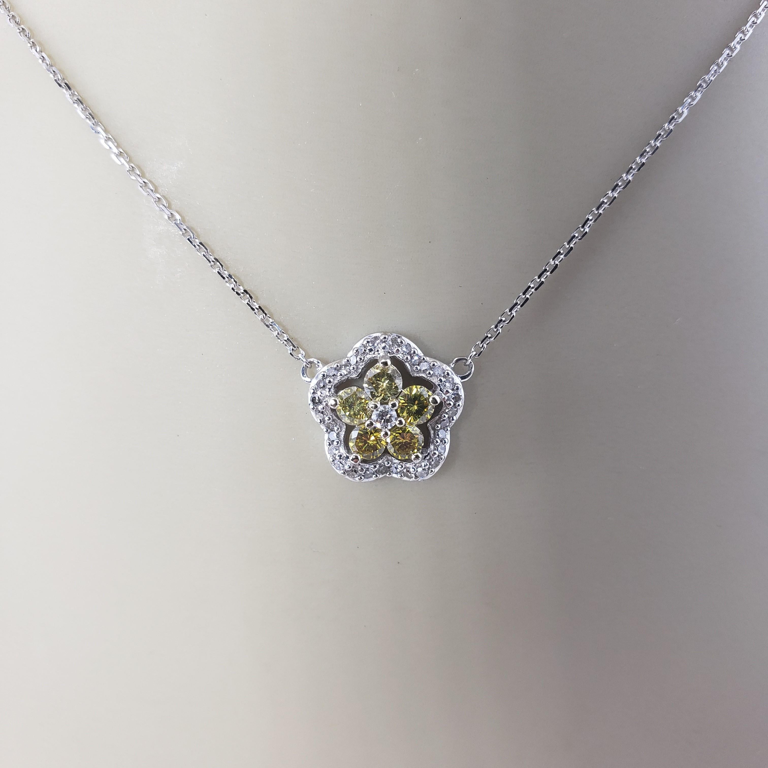 14 Karat Yellow and White Gold and Diamond Pendant Necklace GAI Certified For Sale 3