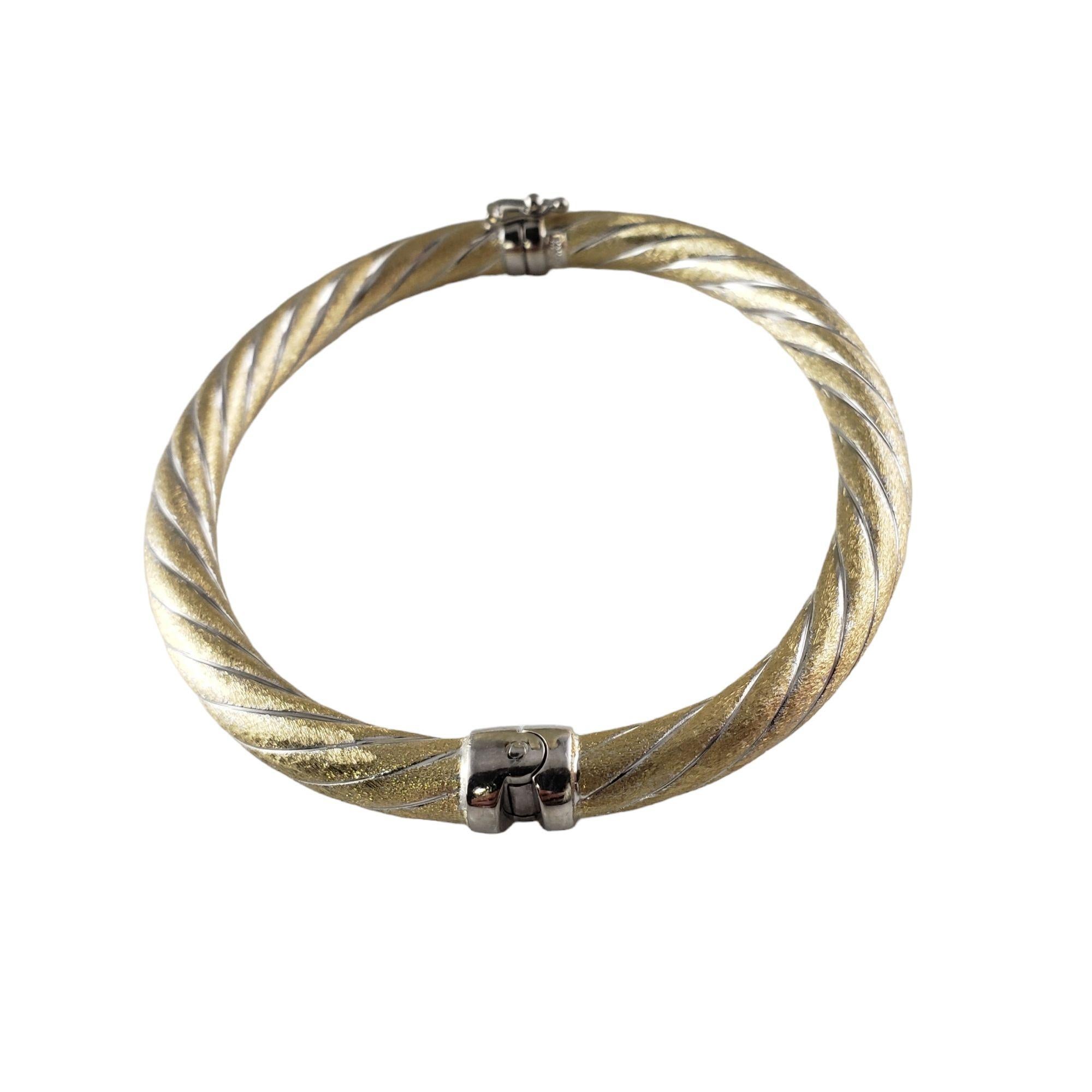 14 Karat Gelb- und Weißgold-Armreif #17424 Damen