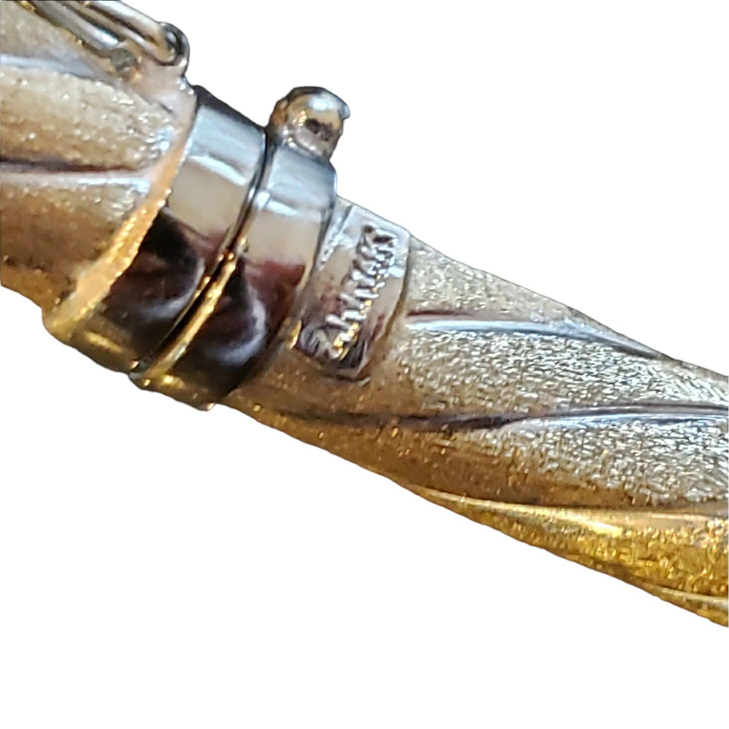 14 Karat Gelb- und Weißgold-Armreif #17424 2