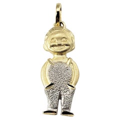 14 Karat Yellow and White Gold Boy Charm