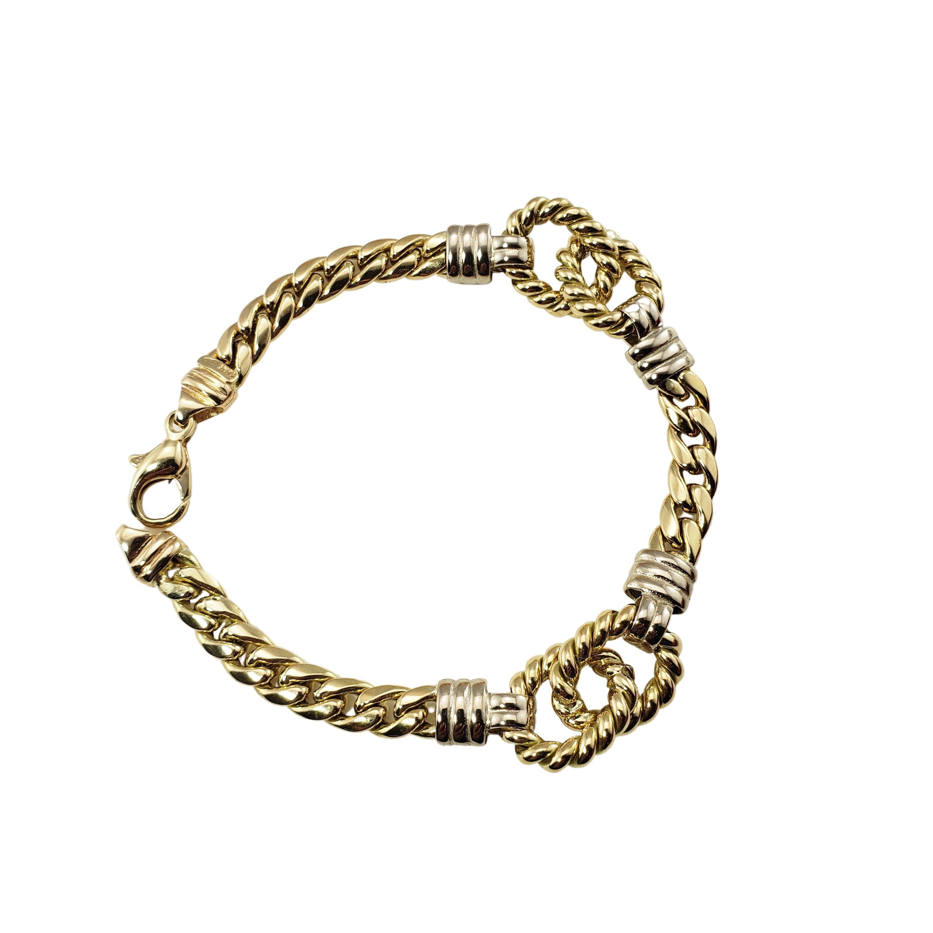 14 Karat Yellow and White Gold Bracelet In Good Condition For Sale In Washington Depot, CT