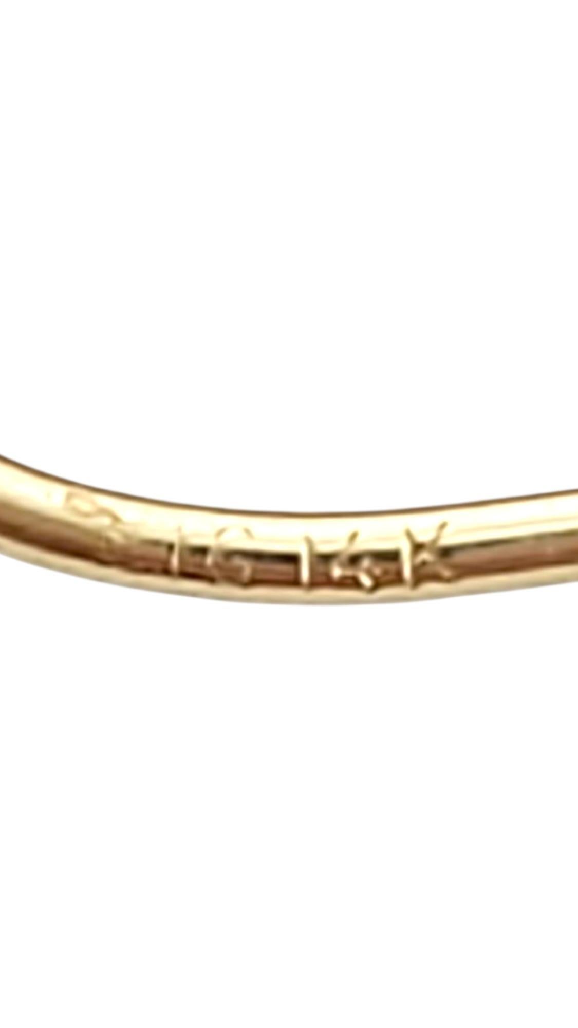 14 Karat Yellow and White Gold Cable Hoop Earrings #21879 Damen im Angebot