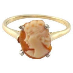 14 Karat Yellow and White Gold Cameo Ring #21491