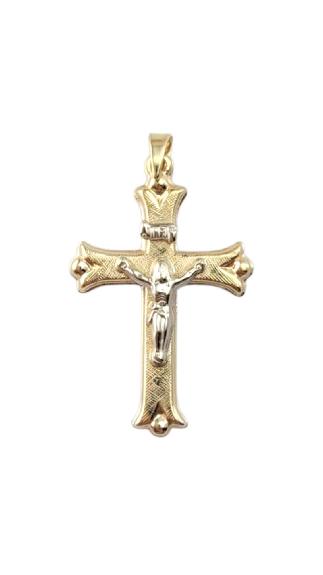 14 Karat Yellow and White Gold Crucifix Pendant #21315
