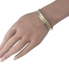 14 Karat Yellow and White Gold Diamond Bangle Bracelet #22571