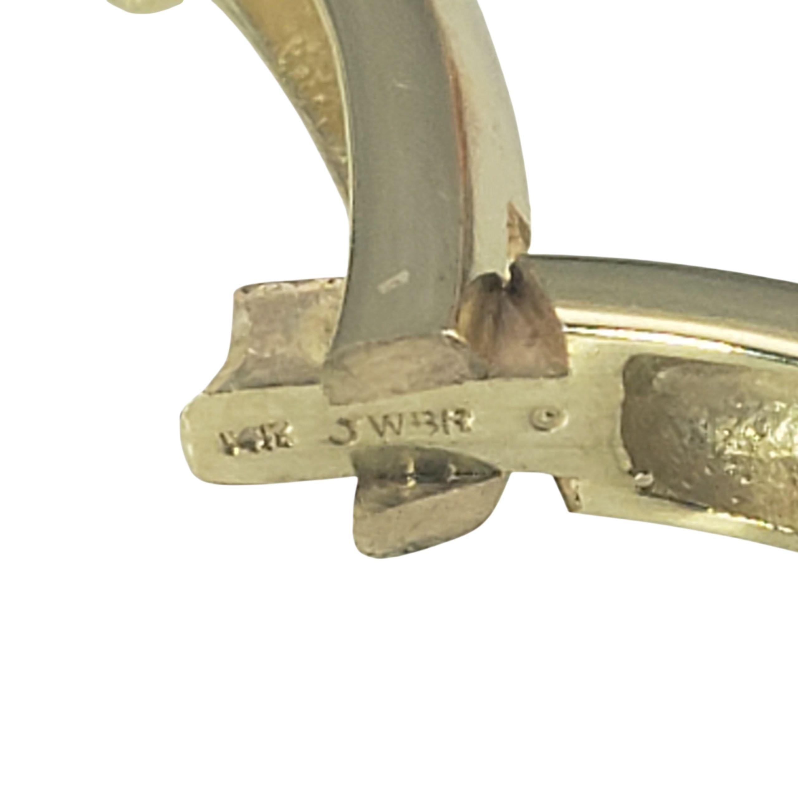14 Karat Yellow and White Gold Diamond Bangle Bracelet #22571 For Sale 1