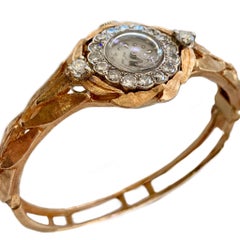 14 Karat Yellow and White Gold Diamond Hamilton Watch