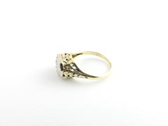 14 Karat Yellow and White Gold Diamond Ring