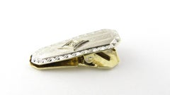 14 Karat Yellow and White Gold Diamond Tie Clip