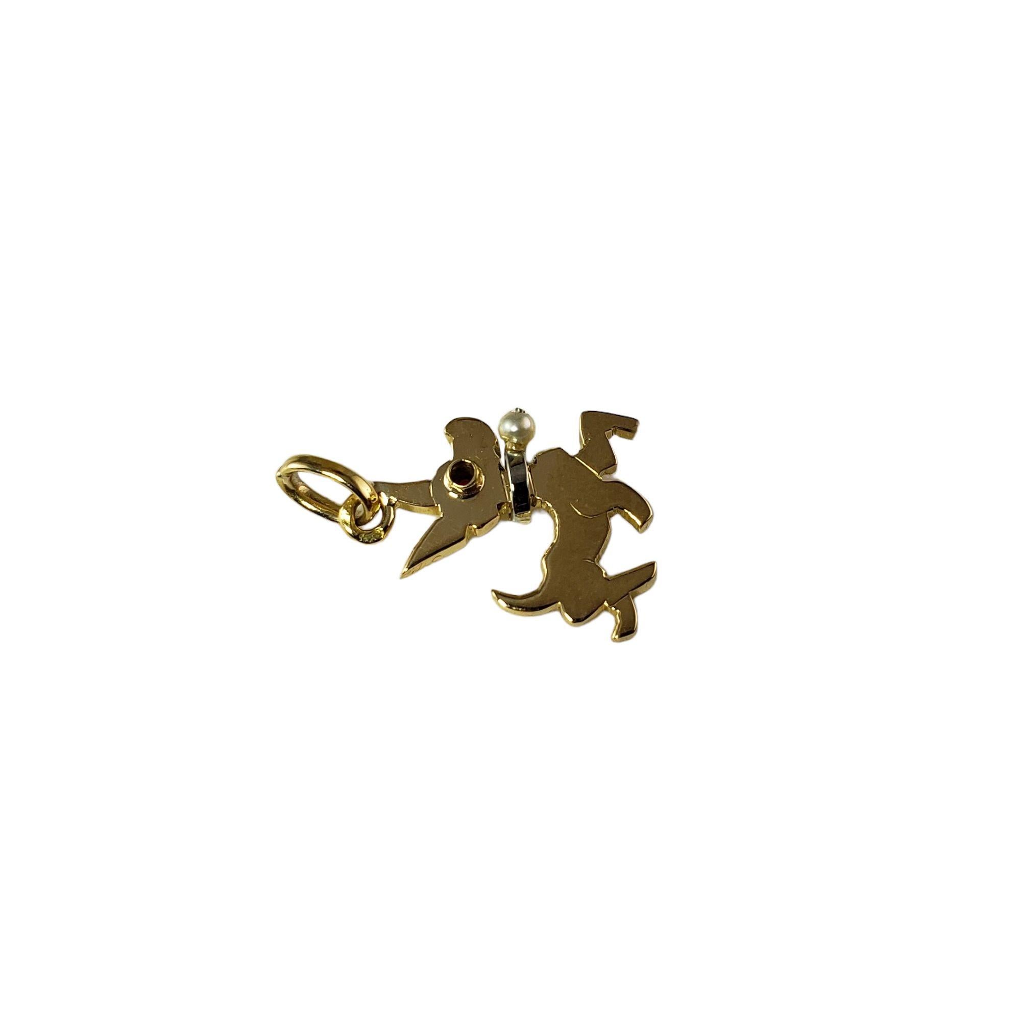 14 Karat Yellow and White Gold Dog Charm #14693 In Good Condition In Washington Depot, CT
